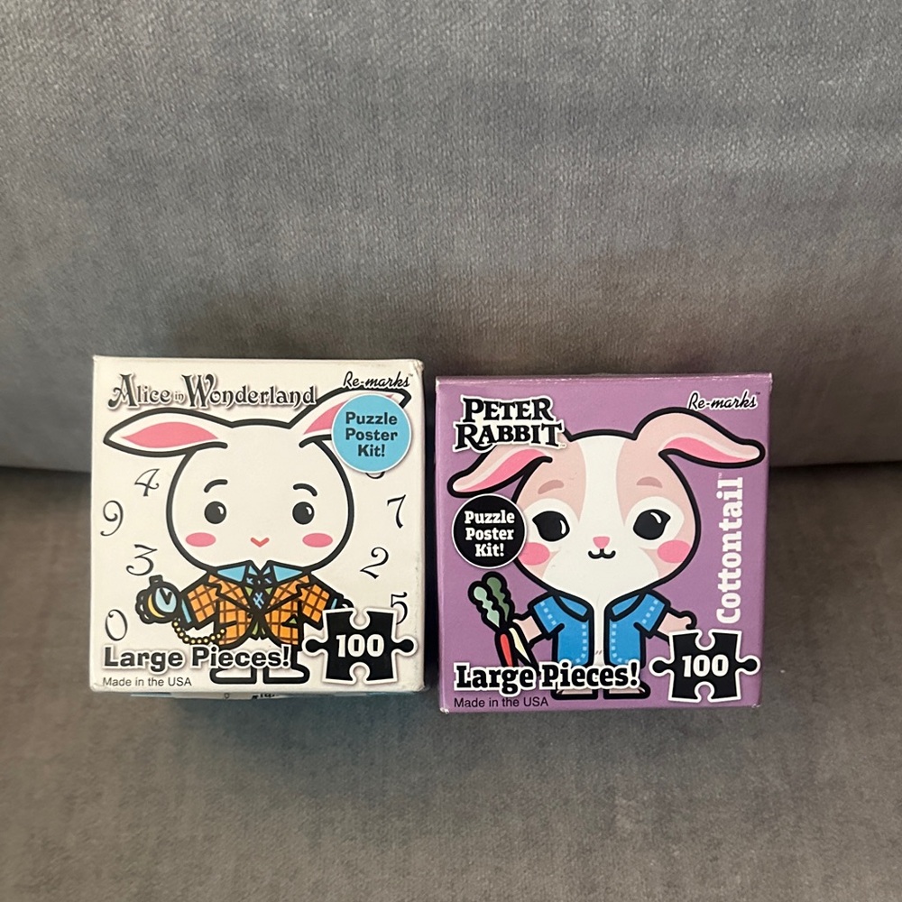 Peter Rabbit & Alice In Wonderland Puzzle Combo Set of 2